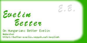 evelin better business card